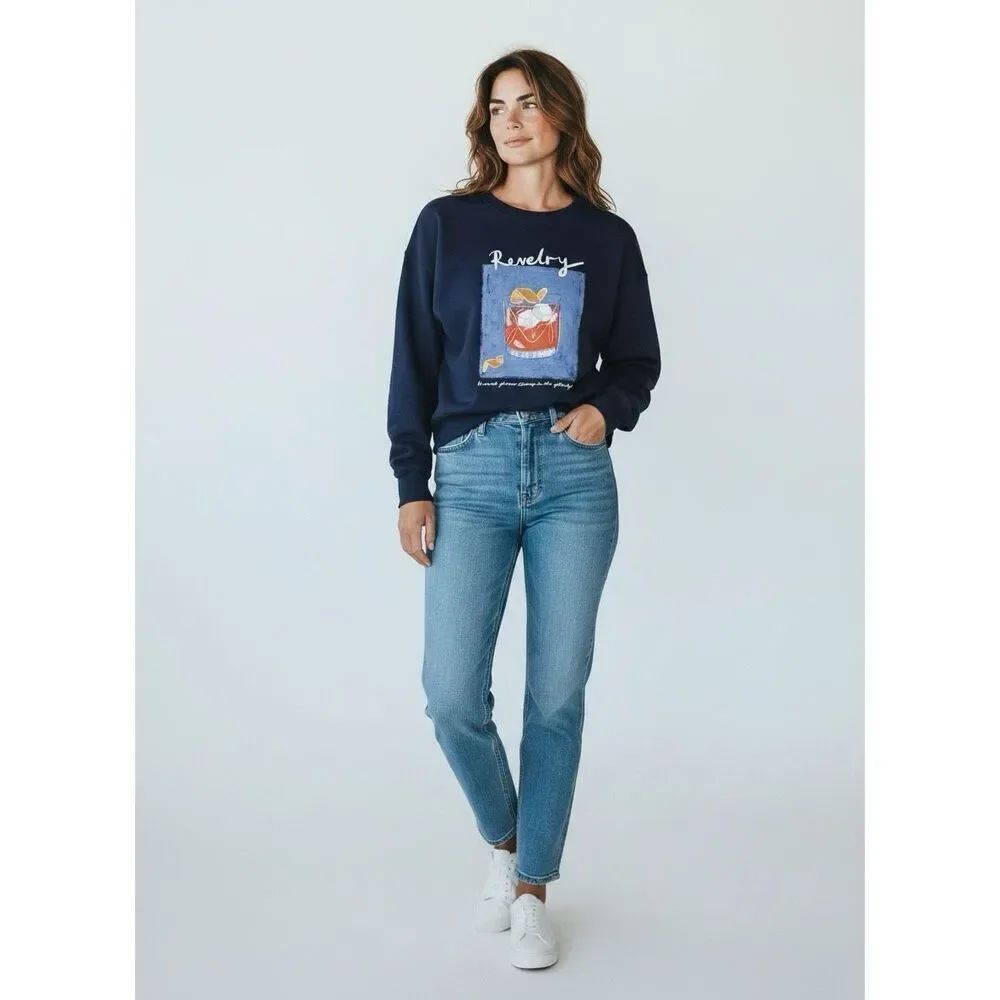 Anthropologie Maeve x Natalia Bagniewska Revelry Cocktail Sweatshirt Size XS